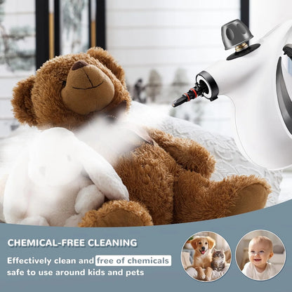 PureSteam Pro -Pressurized Handheld Multi-Surface Natural Steam Cleaner with 12 pcs Accessories
