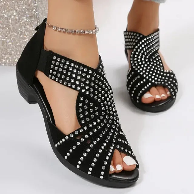 🔥Last Day Promotion 70% OFF🔥GlowStep™ Orthopedic Low Heel Cut-Out Sandals