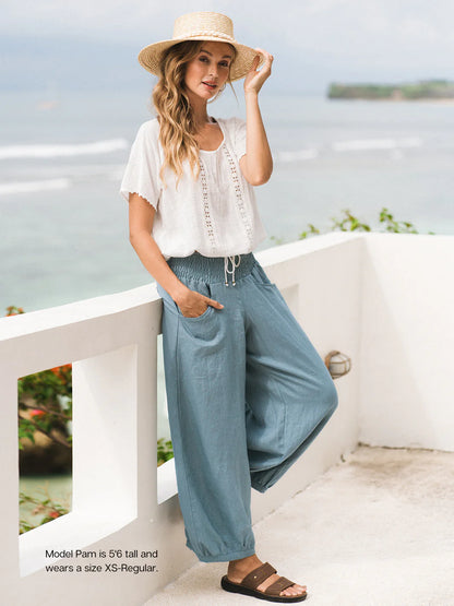 Sadhu French Linen Pants Dusty Pink